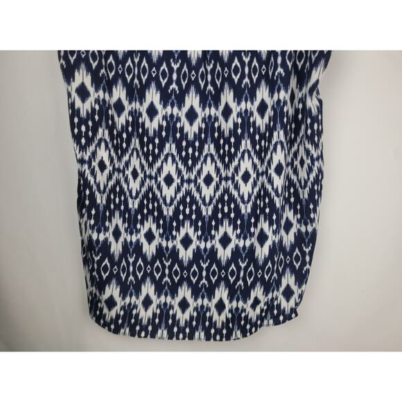 Three Eighty Two Revolve Monroe Sleeveless Surplice Topanga Blue White Sz M - Picture 9 of 9